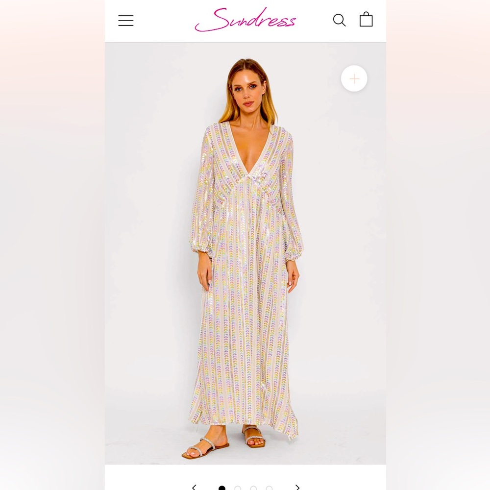 Sundress Chicago long dress in Bora Bora